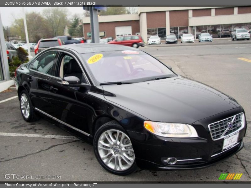 Black / Anthracite Black 2008 Volvo S80 V8 AWD