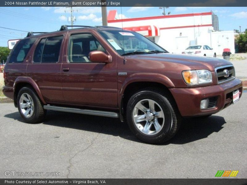 Burnt Copper Pearl / Beige 2004 Nissan Pathfinder LE Platinum