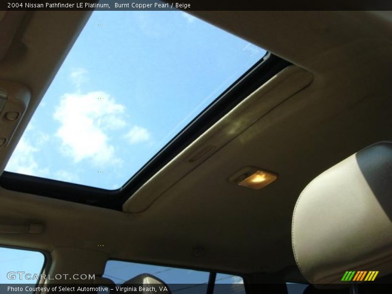 Burnt Copper Pearl / Beige 2004 Nissan Pathfinder LE Platinum