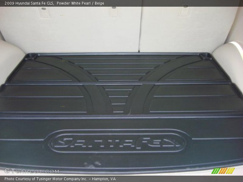 Powder White Pearl / Beige 2009 Hyundai Santa Fe GLS