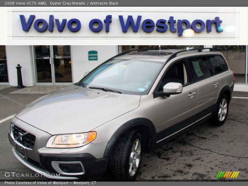 Oyster Grey Metallic / Anthracite Black 2008 Volvo XC70 AWD