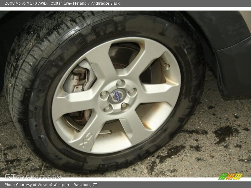 Oyster Grey Metallic / Anthracite Black 2008 Volvo XC70 AWD