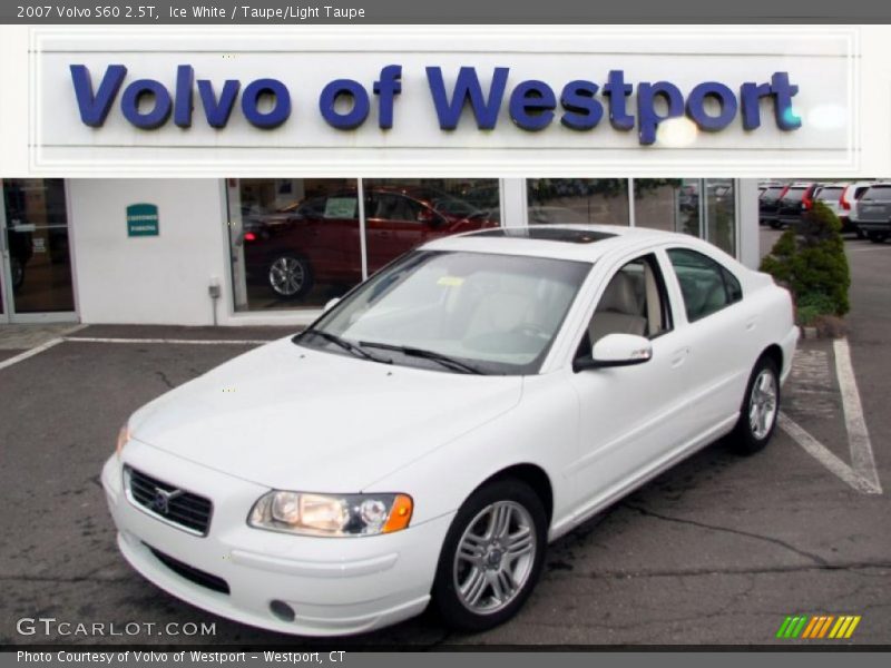 Ice White / Taupe/Light Taupe 2007 Volvo S60 2.5T