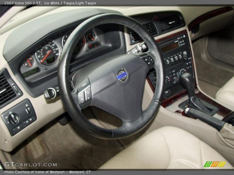 Ice White / Taupe/Light Taupe 2007 Volvo S60 2.5T