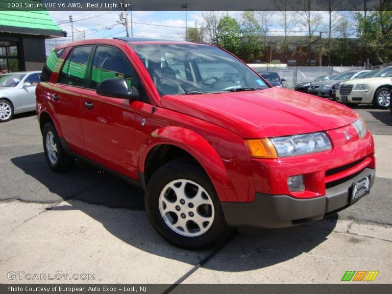 Red / Light Tan 2003 Saturn VUE V6 AWD