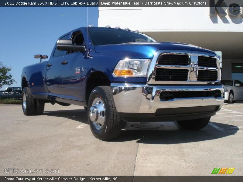 Deep Water Blue Pearl / Dark Slate Gray/Medium Graystone 2011 Dodge Ram 3500 HD ST Crew Cab 4x4 Dually
