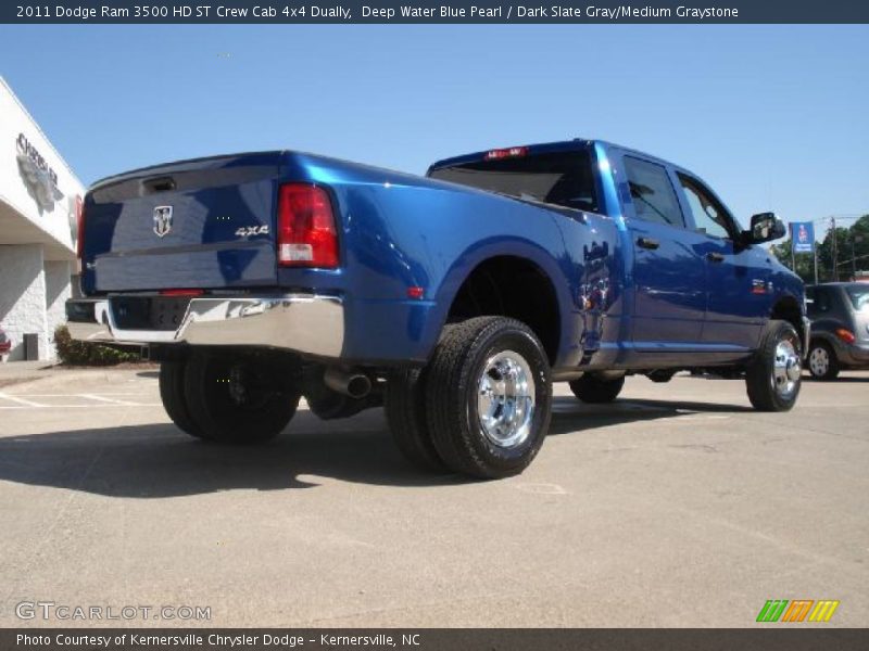 Deep Water Blue Pearl / Dark Slate Gray/Medium Graystone 2011 Dodge Ram 3500 HD ST Crew Cab 4x4 Dually