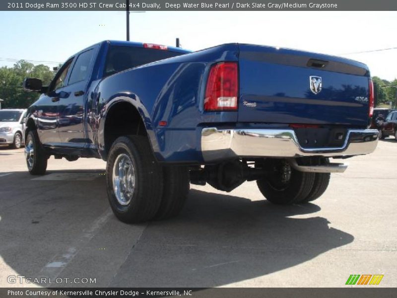 Deep Water Blue Pearl / Dark Slate Gray/Medium Graystone 2011 Dodge Ram 3500 HD ST Crew Cab 4x4 Dually