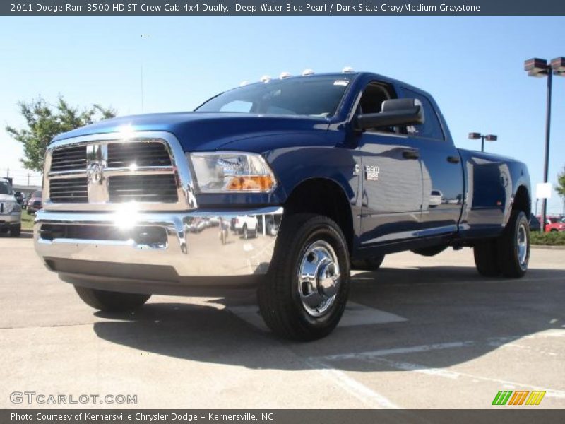 Deep Water Blue Pearl / Dark Slate Gray/Medium Graystone 2011 Dodge Ram 3500 HD ST Crew Cab 4x4 Dually