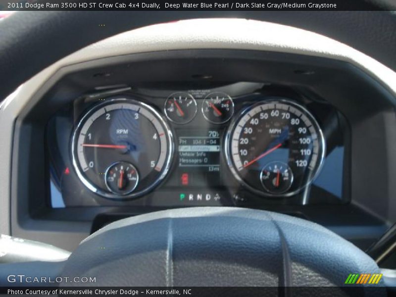 Deep Water Blue Pearl / Dark Slate Gray/Medium Graystone 2011 Dodge Ram 3500 HD ST Crew Cab 4x4 Dually