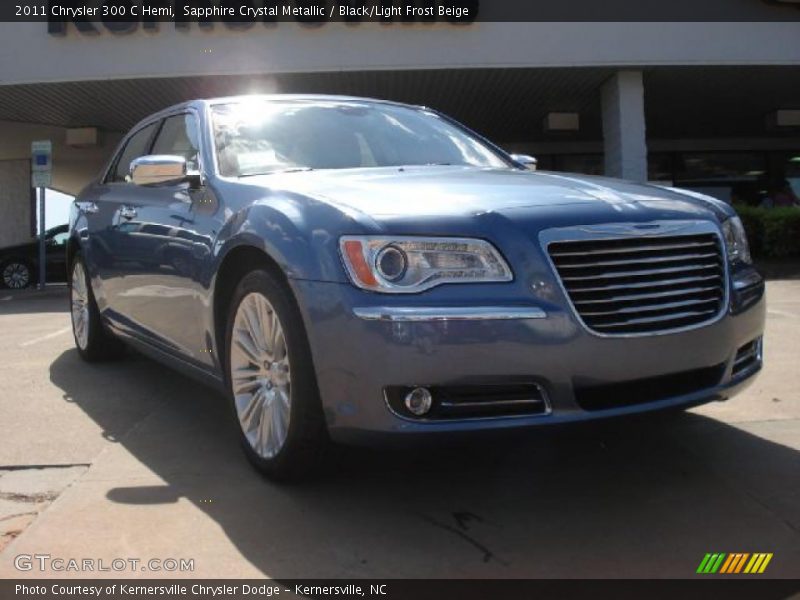 Sapphire Crystal Metallic / Black/Light Frost Beige 2011 Chrysler 300 C Hemi