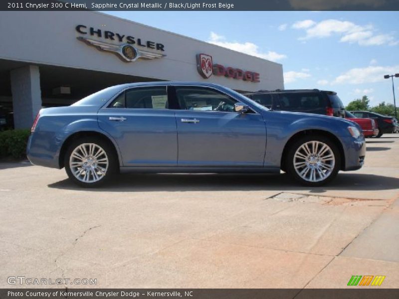 Sapphire Crystal Metallic / Black/Light Frost Beige 2011 Chrysler 300 C Hemi