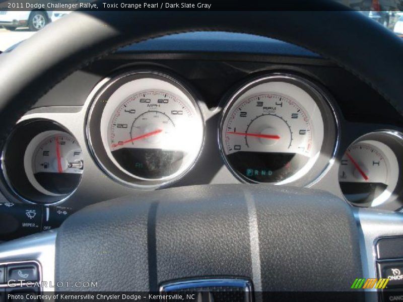 Toxic Orange Pearl / Dark Slate Gray 2011 Dodge Challenger Rallye
