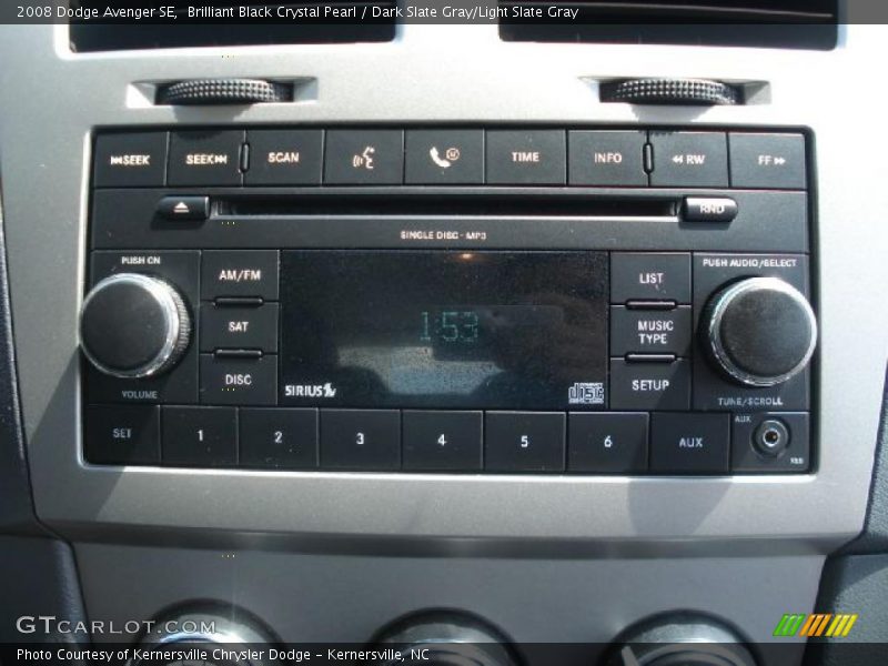 Brilliant Black Crystal Pearl / Dark Slate Gray/Light Slate Gray 2008 Dodge Avenger SE