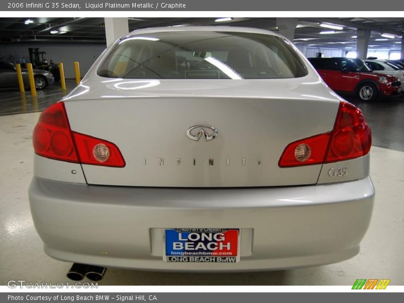 Liquid Platinum Metallic / Graphite 2006 Infiniti G 35 Sedan