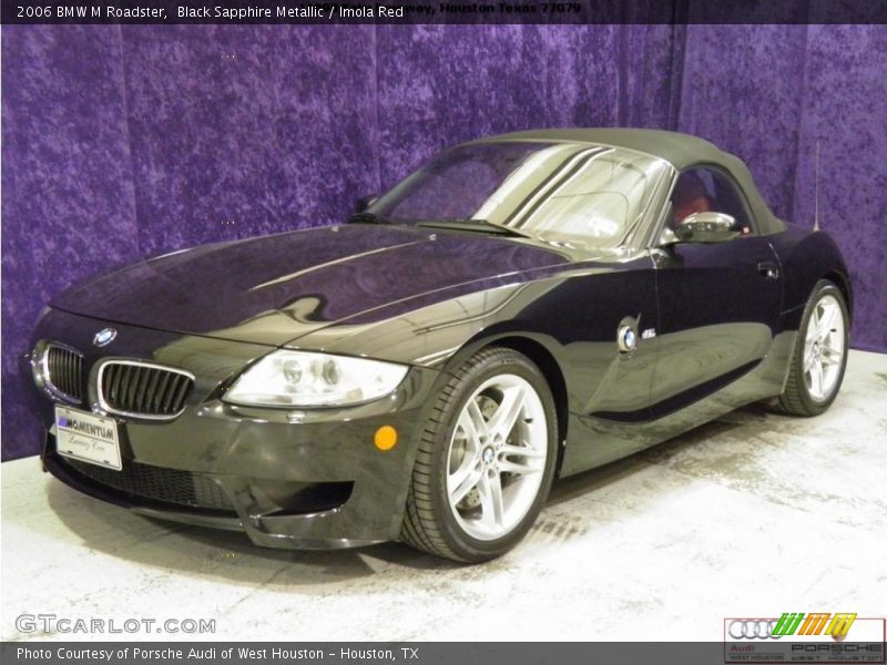 Black Sapphire Metallic / Imola Red 2006 BMW M Roadster