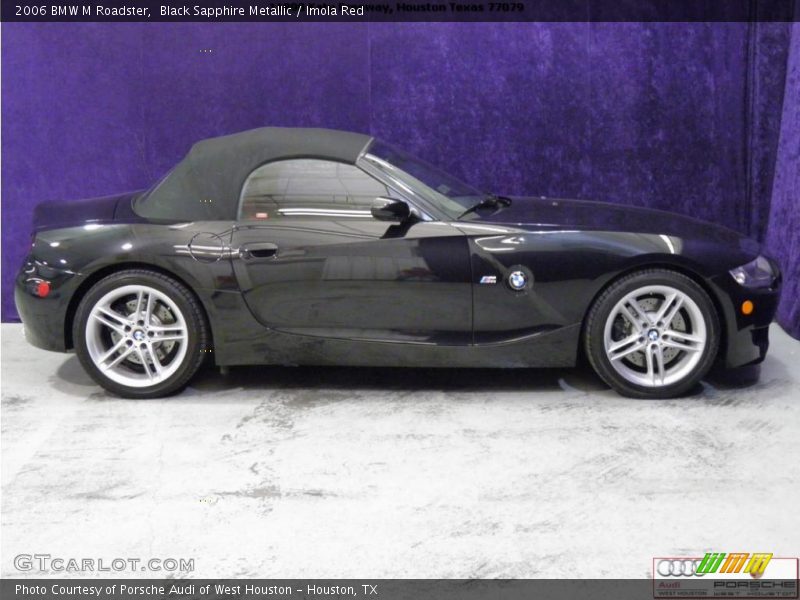 Black Sapphire Metallic / Imola Red 2006 BMW M Roadster
