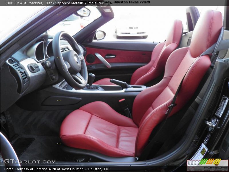 Black Sapphire Metallic / Imola Red 2006 BMW M Roadster