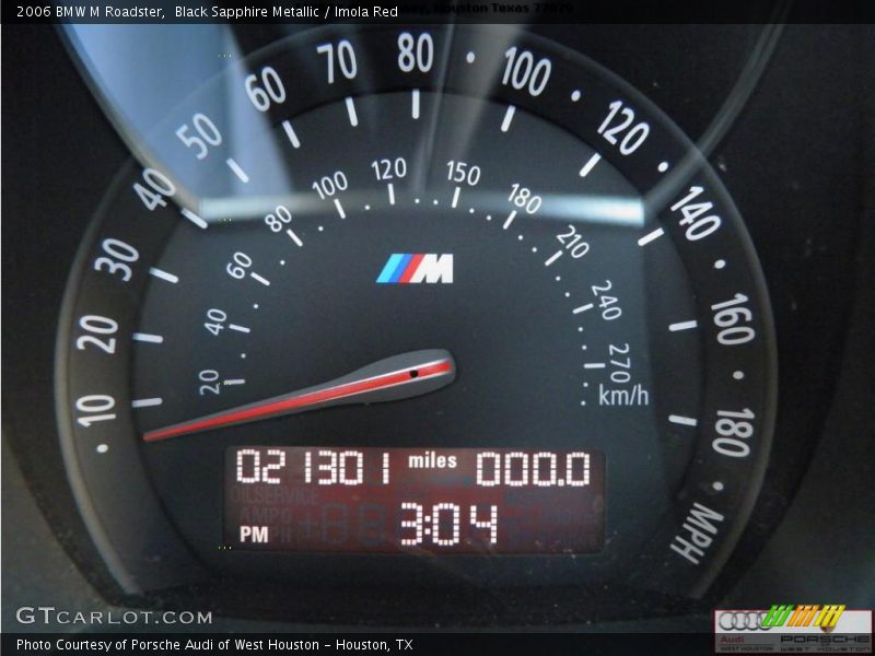 Black Sapphire Metallic / Imola Red 2006 BMW M Roadster