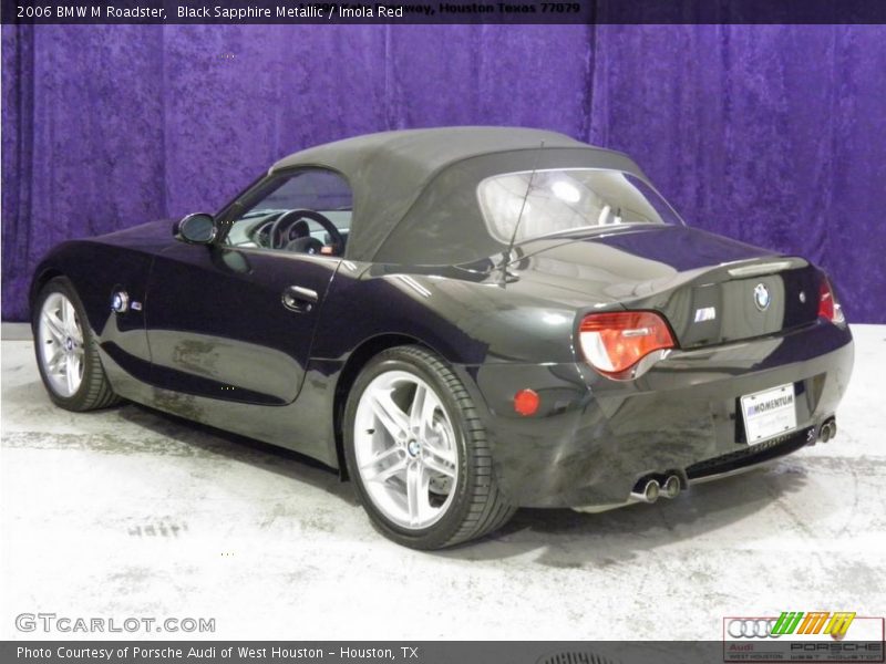 Black Sapphire Metallic / Imola Red 2006 BMW M Roadster
