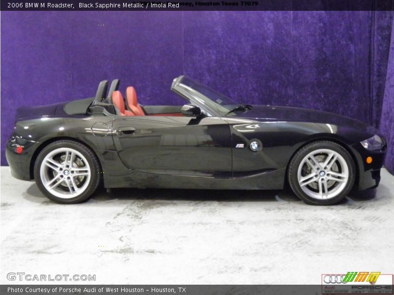 Black Sapphire Metallic / Imola Red 2006 BMW M Roadster