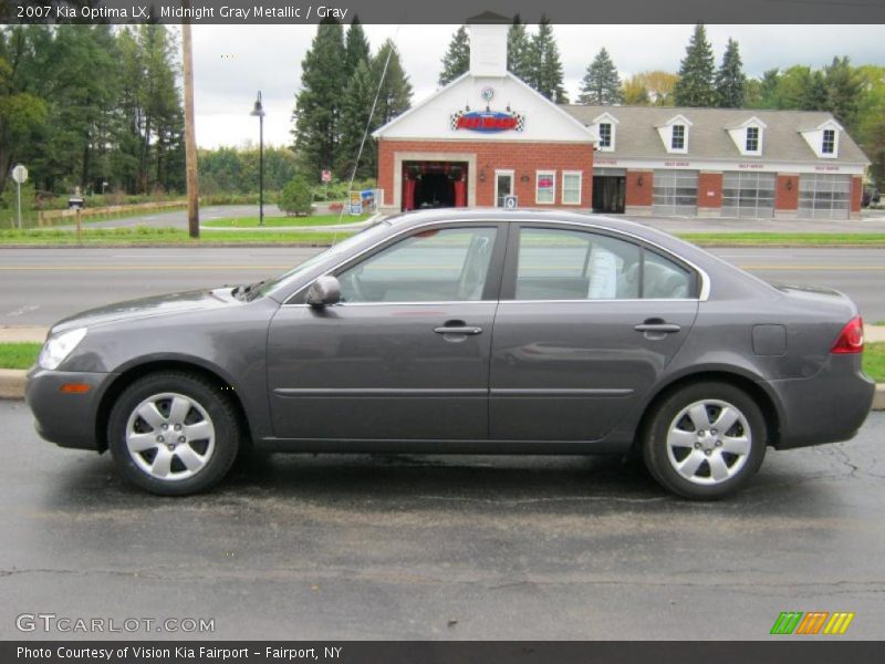 Midnight Gray Metallic / Gray 2007 Kia Optima LX