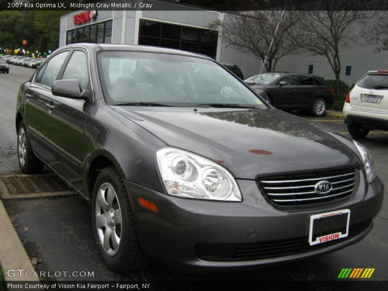 Midnight Gray Metallic / Gray 2007 Kia Optima LX