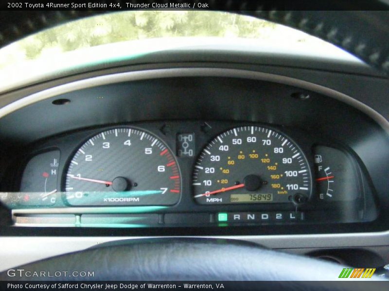 Thunder Cloud Metallic / Oak 2002 Toyota 4Runner Sport Edition 4x4