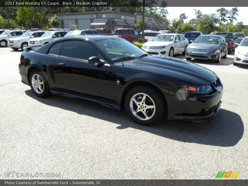 Black / Medium Graphite 2003 Ford Mustang V6 Coupe