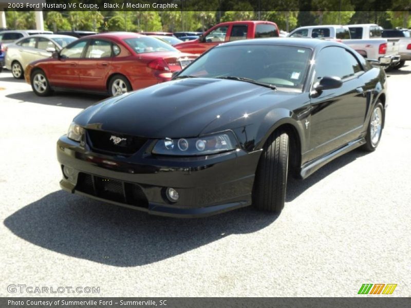 Black / Medium Graphite 2003 Ford Mustang V6 Coupe