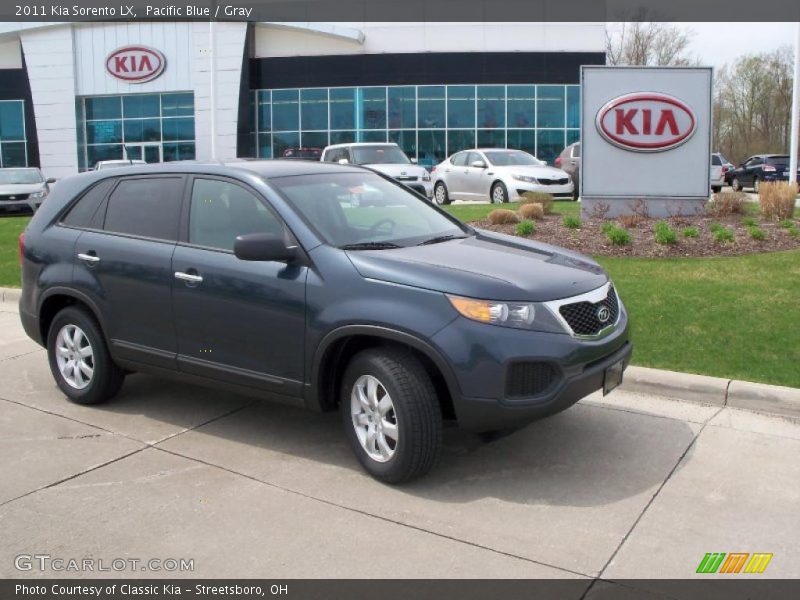 Pacific Blue / Gray 2011 Kia Sorento LX