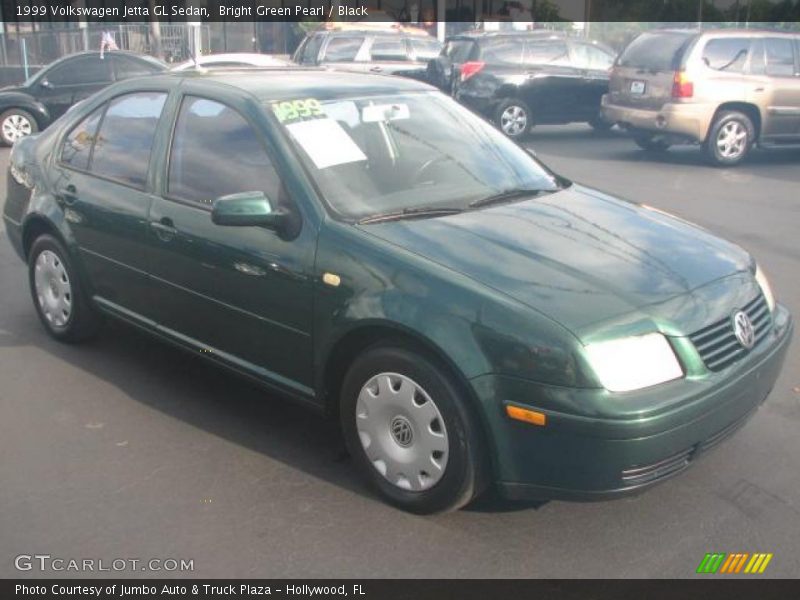 Bright Green Pearl / Black 1999 Volkswagen Jetta GL Sedan