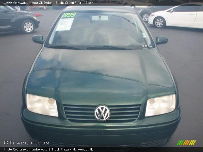 Bright Green Pearl / Black 1999 Volkswagen Jetta GL Sedan