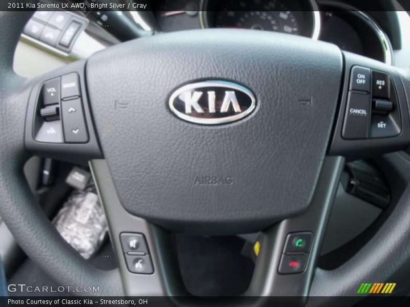 Bright Silver / Gray 2011 Kia Sorento LX AWD