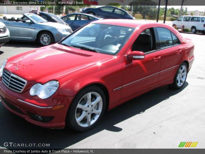 Mars Red / Black 2007 Mercedes-Benz C 230 Sport