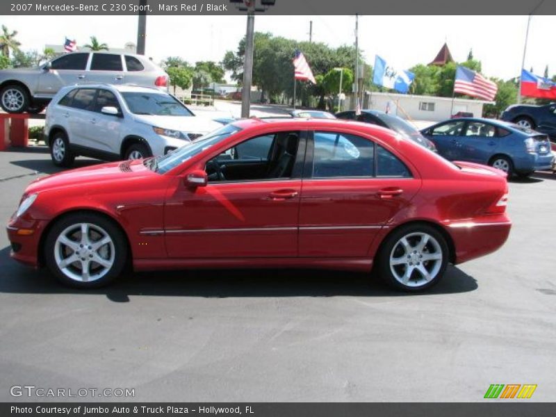 Mars Red / Black 2007 Mercedes-Benz C 230 Sport