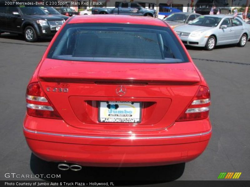 Mars Red / Black 2007 Mercedes-Benz C 230 Sport