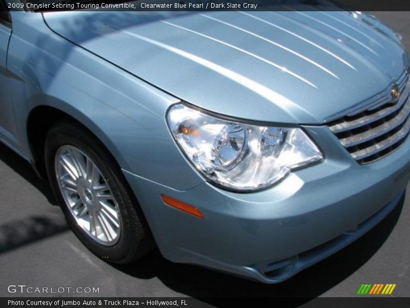 Clearwater Blue Pearl / Dark Slate Gray 2009 Chrysler Sebring Touring Convertible