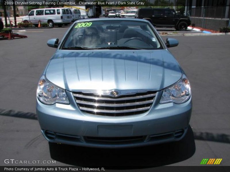 Clearwater Blue Pearl / Dark Slate Gray 2009 Chrysler Sebring Touring Convertible
