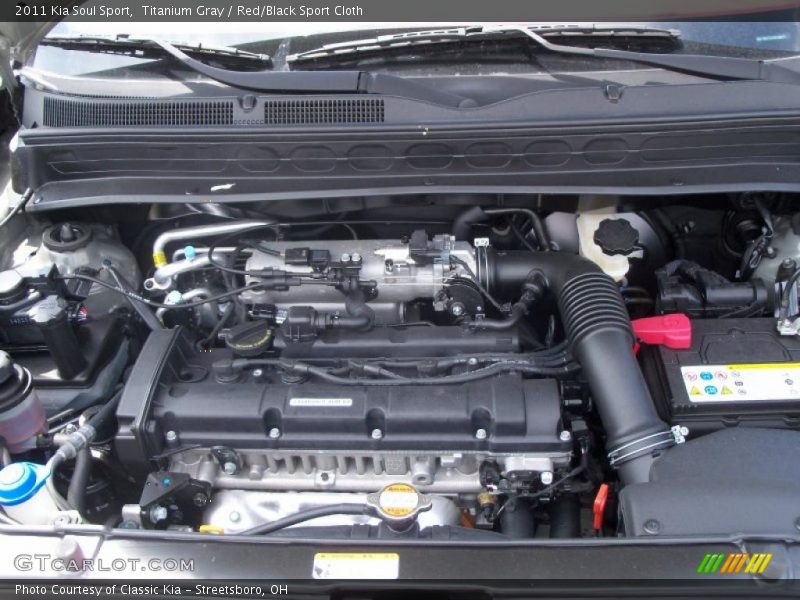 Titanium Gray / Red/Black Sport Cloth 2011 Kia Soul Sport