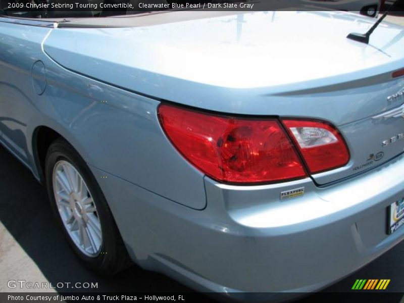 Clearwater Blue Pearl / Dark Slate Gray 2009 Chrysler Sebring Touring Convertible