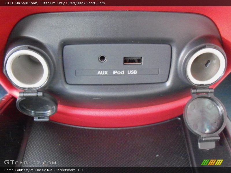 Titanium Gray / Red/Black Sport Cloth 2011 Kia Soul Sport