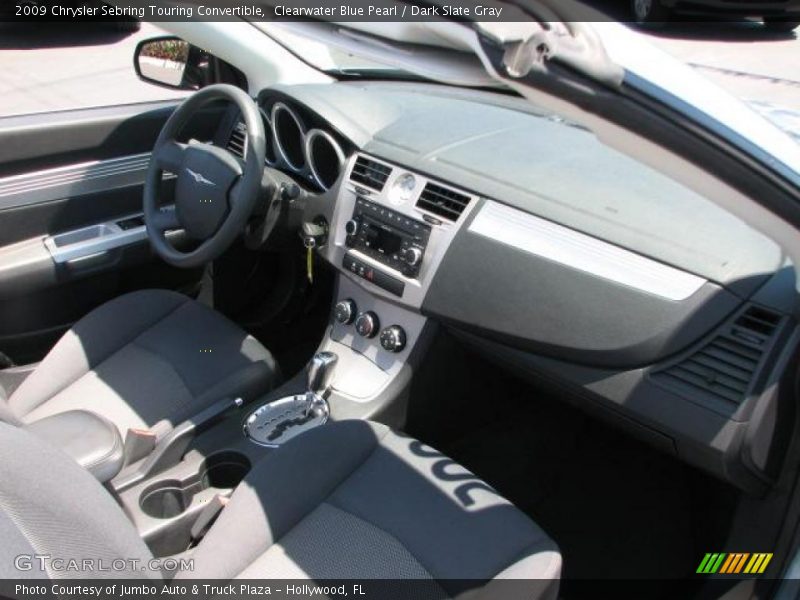 Clearwater Blue Pearl / Dark Slate Gray 2009 Chrysler Sebring Touring Convertible