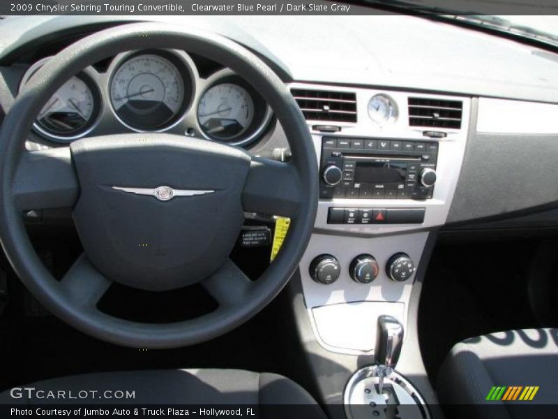 Clearwater Blue Pearl / Dark Slate Gray 2009 Chrysler Sebring Touring Convertible