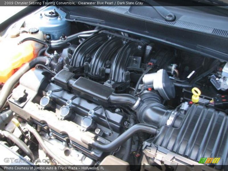 Clearwater Blue Pearl / Dark Slate Gray 2009 Chrysler Sebring Touring Convertible