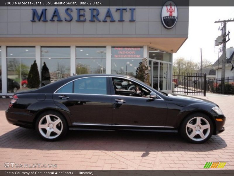 Black / Black 2008 Mercedes-Benz S 550 4Matic Sedan