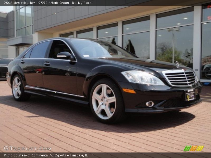 Black / Black 2008 Mercedes-Benz S 550 4Matic Sedan