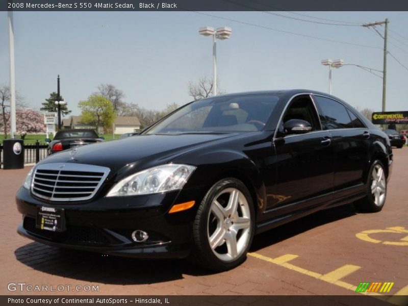 Black / Black 2008 Mercedes-Benz S 550 4Matic Sedan