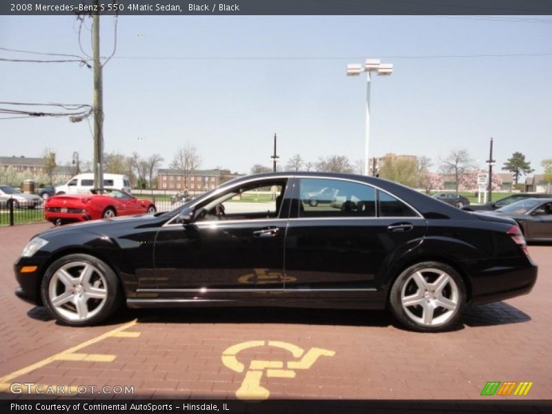 Black / Black 2008 Mercedes-Benz S 550 4Matic Sedan