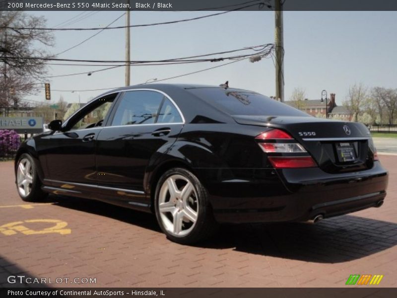 Black / Black 2008 Mercedes-Benz S 550 4Matic Sedan